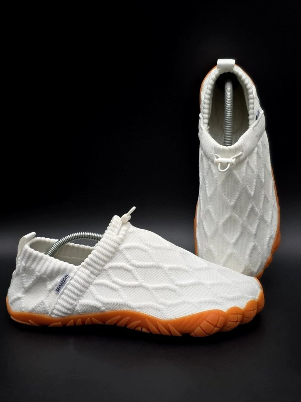 WateLves Barefoot Water Shoes Knit Wide Toe Breathable Ivory Women's Size 11